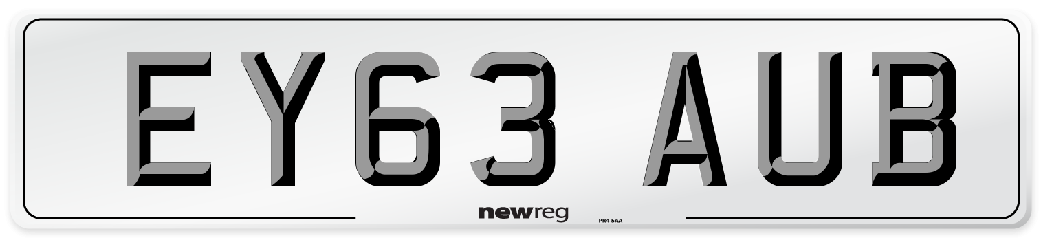 EY63 AUB Number Plate from New Reg